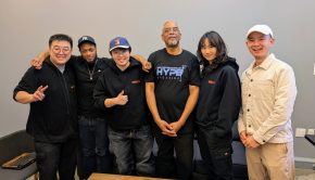 ReelShort post-production team - post interview group photo by Crazy Maple Studios with Dr. Jerry Doby of The Hype Magazine - Vertical Storytelling