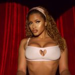 International model sensation and Playboy Centerfold Tiffany Walker wears Skims lingerie, Vintage Dior headband and matching Dior Wooden Mules from the girly collection with a vintage watch. Photo by Dillon Amir