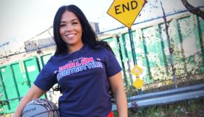 Miranda Writes MC for Harlem Globetrotters