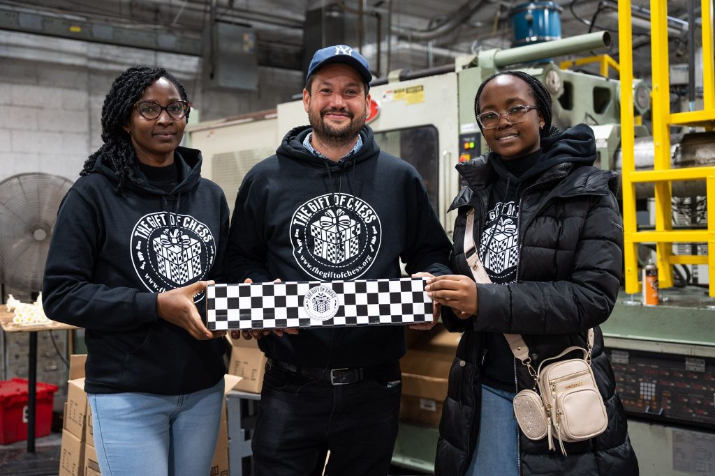 The Gift of Chess key distribution partners Phyllis and Bernice of Nairobi Kenya and Founder Russell Makofsky